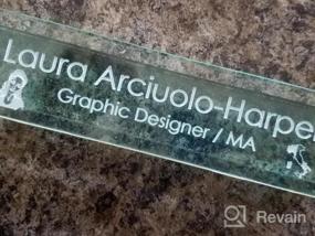img 6 attached to Custom Engraved Desk Name Plate - Glassy Acrylic Material, 2X8 Inches, Perfect For Personalization In Professional Settings