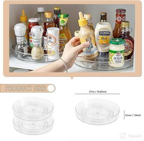 img 3 attached to Roninkier Clear Lazy Susan Turntable Cabinet Organizer