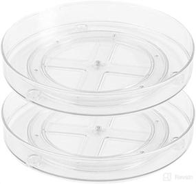 img 4 attached to Roninkier Clear Lazy Susan Turntable Cabinet Organizer