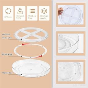 img 1 attached to Roninkier Clear Lazy Susan Turntable Cabinet Organizer