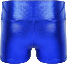 img 3 attached to Zdhoor Metallic Workout Boy Cut Bottoms Girls' Clothing via Active