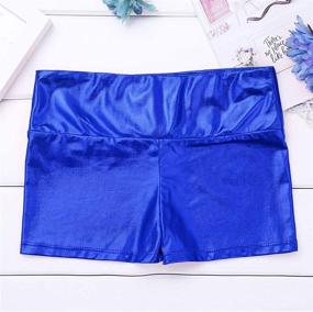 img 2 attached to Zdhoor Metallic Workout Boy Cut Bottoms Girls' Clothing via Active