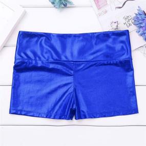 img 1 attached to Zdhoor Metallic Workout Boy Cut Bottoms Girls' Clothing via Active