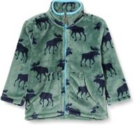 hatley forest boys' fuzzy fleece jacket: warm jackets & coats for trendy kids logo