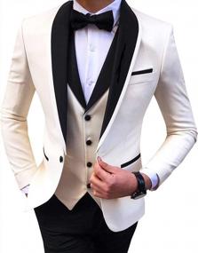 img 3 attached to Classy & Sophisticated: Men'S 3 Piece Business Suit For Weddings & Formal Events