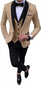 img 4 attached to Classy & Sophisticated: Men'S 3 Piece Business Suit For Weddings & Formal Events