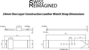img 1 attached to SWISS REIMAGINED Genuine Grain Leather Women's Watches : Watch Bands