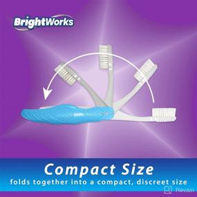 img 2 attached to BrightWorks Folding Toothbrush Portable Bristles