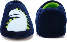 img 3 attached to Cozy Cartoon Slippers For Kids: Comfortable Memory Foam Slip-Ons For Indoor And Outdoor Use