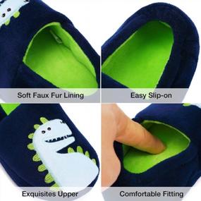 img 1 attached to Cozy Cartoon Slippers For Kids: Comfortable Memory Foam Slip-Ons For Indoor And Outdoor Use