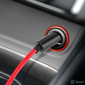 img 1 attached to 🚗 Conveniently Extend Your Car Charger with TNP Cigarette Lighter Extension Cord - 10FT/3M Cable Male to Female, Red/Black