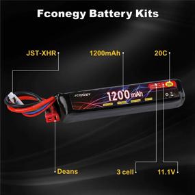 img 3 attached to Power Up Your Airsoft Game With FCONEGY 3S 11.1V 1200MAh 20C Lipo Battery Pack