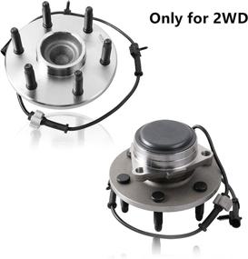 img 4 attached to 🔧 High-Performance Wheel Bearing Hub Assembly Set for Chevy GMC RWD | 515054X2 - ABS Compatible | 6 Lug - Set of 2