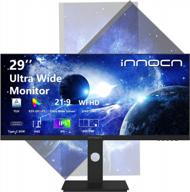 innocn ultrawide monitor usb type 29", 2560x1080p, 75hz, wall mountable, ultrawide screen, tilt adjustment, pivot adjustment, logo