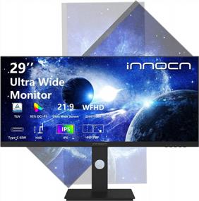 img 4 attached to INNOCN Ultrawide Monitor USB Type 29", 2560X1080P, 75Hz, Wall Mountable, Ultrawide Screen, Tilt Adjustment, Pivot Adjustment,
