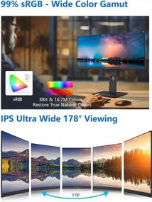img 1 attached to INNOCN Ultrawide Monitor USB Type 29", 2560X1080P, 75Hz, Wall Mountable, Ultrawide Screen, Tilt Adjustment, Pivot Adjustment,