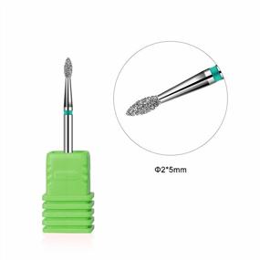 img 3 attached to Coarse Cone Diamond Carbide Nail Drill Cuticle Cleaning Bit - Replacement Burr For Electric Nail Art Manicure Files, NMKL38 Tool (Size 2)