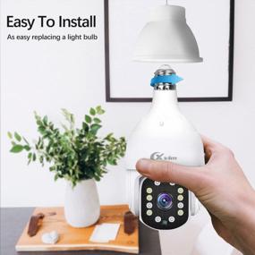 img 3 attached to XVIM 3 Inch Light Bulb Camera - 1080P WiFi Security Cam W/ 2 Way Audio, Motion Detection & Color Night Vision