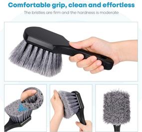 img 1 attached to Kohree 9Pcs Wheel Tire Brush Set: Ultimate Cleaning Kit for Wheels, Car Wash, and Auto Engine.