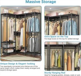 img 1 attached to Organize Your Closet With VIPEK L40 Heavy Duty L-Shaped Garment Rack - 950Lb Load Capacity