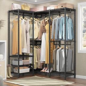 img 3 attached to Organize Your Closet With VIPEK L40 Heavy Duty L-Shaped Garment Rack - 950Lb Load Capacity