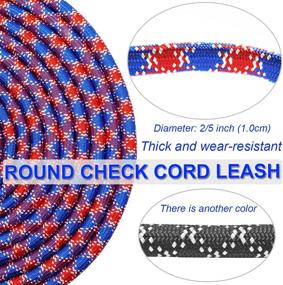 img 2 attached to Heavy-Duty Mycicy Training Rope Leash For Small To Extra Large Dogs - 15Ft Nylon Recall Lead In Blue Red