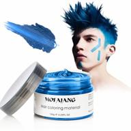blue hair color wax pomades 4.23 oz - natural hair coloring wax material disposable hair styling clays ash for cosplay, party (blue) логотип