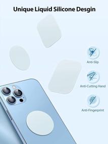 img 3 attached to Securely Mount Your Phone With VICSEED'S Universal Metal Plates - Liquid Silicone Surface & 3M Adhesive - 4 Pack For Magnetic Car Holders!