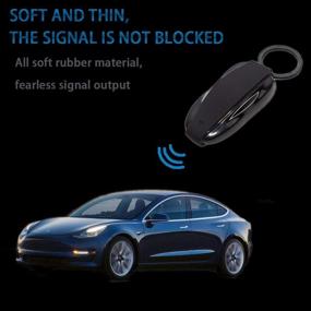 img 2 attached to Weilaiqiche Key Fob Remote Cover Case Holder Protector Compatible With Tesla Model X (Black)