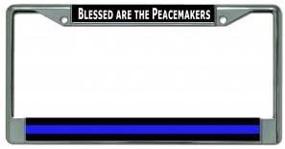 img 1 attached to Blessed Peacemakers Chrome License Plate