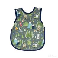 camping bears bapronbaby - soft waterproof stain resistant bib - machine washable - 6m - 5yr - (size baby/toddler 6m-3t) logo