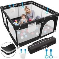 artotok baby playpen, baby play yard with fence & gate - indoor & outdoor kids activity center, 50x50 inch playpen for babies and toddlers logo