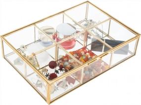 img 4 attached to Organize Your Precious Jewelry With HighFree'S Elegant Glass Keepsake Box