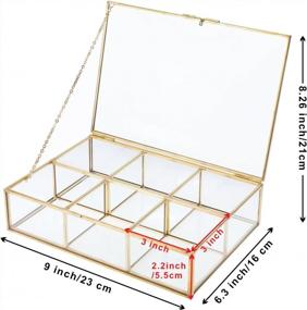 img 3 attached to Organize Your Precious Jewelry With HighFree'S Elegant Glass Keepsake Box