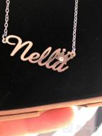 img 1 attached to Q&Locket Sterling Silver Personalized Script Initial Nameplate Necklace – Custom Name Necklaces for Girls and Women – Unique Gifts review by Robin Baker