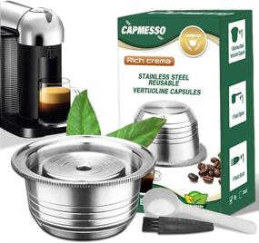 img 4 attached to Многоразовая кофейная капсула Vertuoline многоразового использования, совместимая с Nespresso GCA1 и Delonghi ENV135 - не для VERTUO NEXT (кофейная чашка на 8 унций)