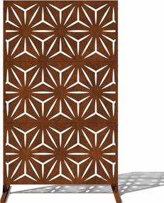 img 4 attached to Veradek Star Decorative Outdoor Divider Set With Stand, Corten Steel