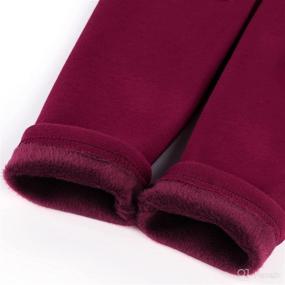 img 1 attached to Witwot Winter Toddler Legging Burgundy Apparel & Accessories Baby Girls , Clothing