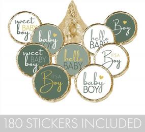 img 1 attached to Greenery Sweet Baby Boy Shower Favor Stickers - It'S A Boy! - Pack Of 180 Stickers For SEO