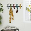 deco 79 multi colored metal solid wall hook - 19" x 1" x 5 logo