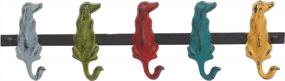 img 3 attached to Deco 79 Multi Colored Metal Solid Wall Hook - 19" X 1" X 5