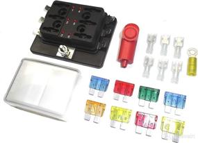 img 1 attached to 🔌 Fastronix 6 Circuit 100A LED Fuse Block Kit: Complete with Terminals and Premium ATO/ATC Fuses