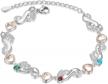 cherish forever: personalized infinity bracelet with birthstone and baby feet link for moms logo