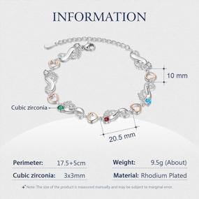 img 2 attached to Cherish Forever: Personalized Infinity Bracelet With Birthstone And Baby Feet Link For Moms
