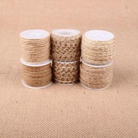 img 1 attached to Junxia 5M Burlap Twine Jute String Rope For Crafts Wedding Decoration DIY Projects (Style6)