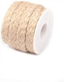 img 4 attached to Junxia 5M Burlap Twine Jute String Rope For Crafts Wedding Decoration DIY Projects (Style6)