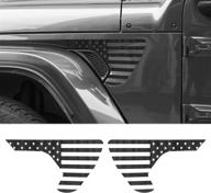 jecar american flag decals for jeep wrangler 2018-2022 jl jlu & 2020-2022 gladiator jt - carbon fiber vinyl exterior accessories логотип