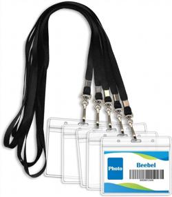 img 4 attached to 50 Pack Bulk ID Badge Holder Lanyards W/ Waterproof Card Holders - Name Tag & Badge Security Solutions!