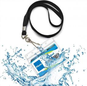 img 1 attached to 50 Pack Bulk ID Badge Holder Lanyards W/ Waterproof Card Holders - Name Tag & Badge Security Solutions!