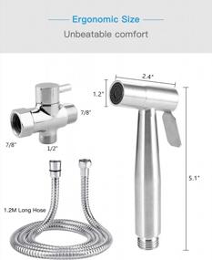 img 1 attached to Premium Stainless Steel Handheld Bidet Toilet Sprayer Set For Enhanced Bathroom Hygiene And Cloth Diaper Cleaning